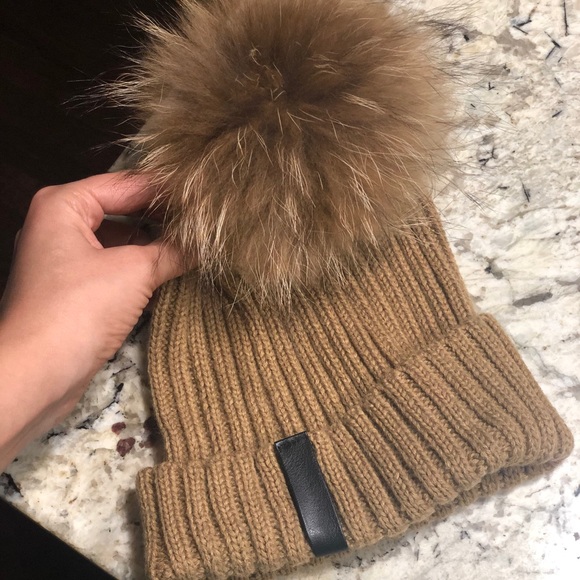Camel wool scarf, hat, ear band